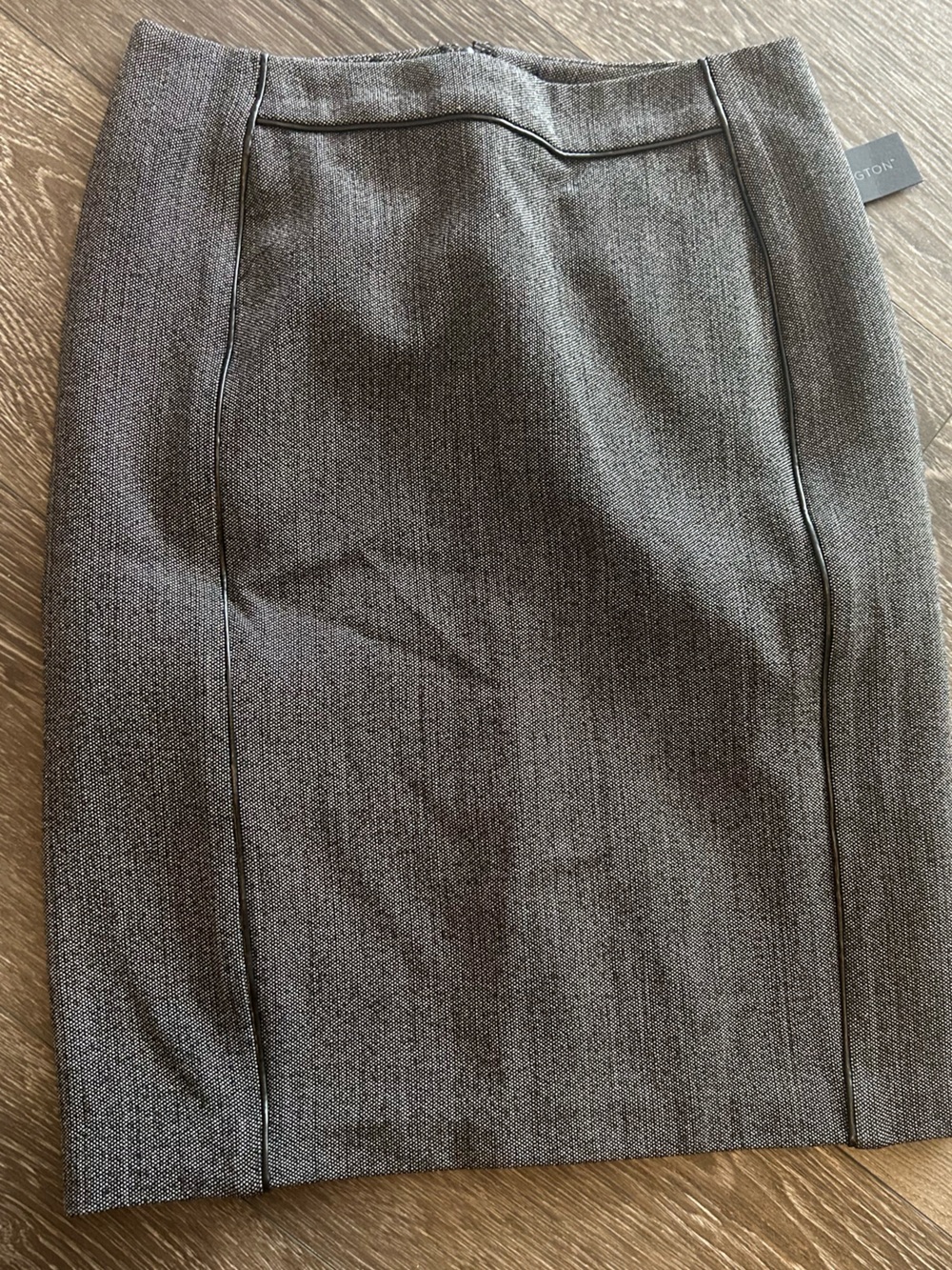 Worthington Charcoal Pencil Skirt with Subtle Texture